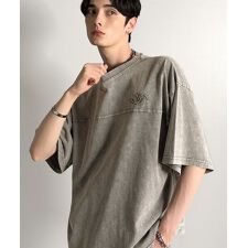 《JaVa ジャバ別注》綿100%パウダーブリーチヴィンテージ加工 ナンバリングTシャツ（半袖）