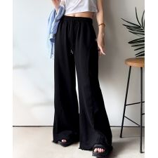 クラシカルエルフ(Classical Elf)の《JaVaジャバコラボ》ディティールで差が付く。裾クラッシュ裏毛美脚フレアパンツ