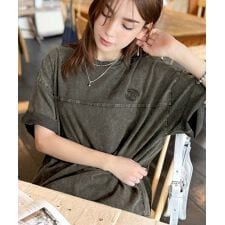 《JaVa ジャバ別注》綿100%パウダーブリーチヴィンテージ加工 ナンバリングTシャツ（半袖）