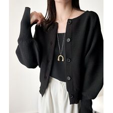 【25AW新作】着回し力抜群。前後2wayゆったりシルエットラグランニットカーディガン（長袖）