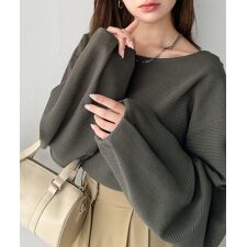 クラシカルエルフ(Classical Elf)の【25AW新作】さらり滑らか。綿100％タック入りバルーンスリーブプルオーバー(長袖)