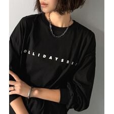 クラシカルエルフ(Classical Elf)の【2025AW新作】大人の上品カジュアル。綿100％シルケット風シンプル英字ロゴT（長袖）