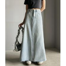 【2025AW新作】【mily bilet】上品なAライン。ビジューストーン付きフレアスカート