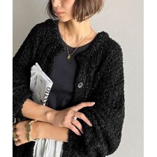 【2025AW新作】エアリーな抜け感。大人のリボンヤーン前後2wayニットカーディガン（長袖）