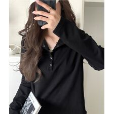 クラシカルエルフ(Classical Elf)の【2025AW新作】シンプルだからこそ、こだわりたい。シルケット加工ドット釦ヘンリーTシャツ（長袖）