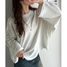 クラシカルエルフ(Classical Elf)の【25AW新作】《JaVaコラボ》大人カジュアル。綿100％ドルマンスリーブカットロンTEE（長袖）