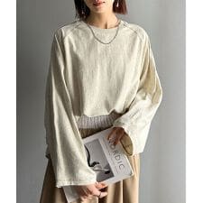 クラシカルエルフ(Classical Elf)の【25AW新作】《JaVaコラボ》大人カジュアル。綿100％ドルマンスリーブカットロンTEE（長袖）