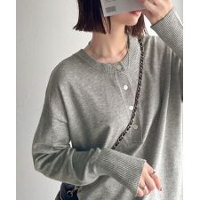 クラシカルエルフ(Classical Elf)の【2025AW新作】少しのアクセント。前後2wayヘンリーネックニットプルオーバー（長袖）