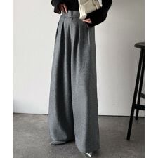 クラシカルエルフ(Classical Elf)の25AW【Classical Evon】【セットアップ可】品よくモードに。ヘリンボーン2タックパンツ