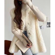 クラシカルエルフ(Classical Elf)の【2025AW新作】もこもこ感が愛らしい♪暖か前後2wayプードルボアベスト