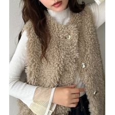 クラシカルエルフ(Classical Elf)の【2025AW新作】もこもこ感が愛らしい♪暖か前後2wayプードルボアベスト