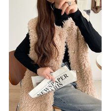 クラシカルエルフ(Classical Elf)の【2025AW新作】もこもこ感が愛らしい♪暖か前後2wayプードルボアベスト