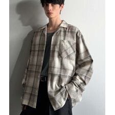 クラシカルエルフ(Classical Elf)の【Classical Origin】ヴィンテージ風チェック柄オープンカラーシャツ（長袖）