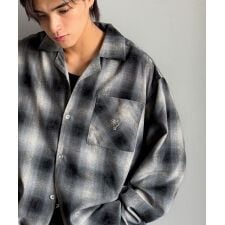 クラシカルエルフ(Classical Elf)の【Classical Origin】ヴィンテージ風チェック柄オープンカラーシャツ（長袖）