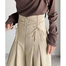 2025AW新作【mily bilet】ウエストシャーリングハイウエストタック入りワイドパンツ