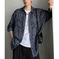 クラシカルエルフ(Classical Elf)の25AW新作【Classical Origin】フリンジ使いブロックチェックアウターシャツ（長袖）