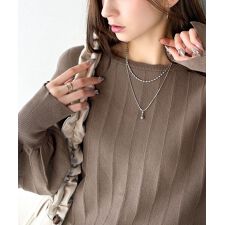 クラシカルエルフ(Classical Elf)の【2025AW新作】大人のカジュアルを極める。タック編み袖口スリットパフニット