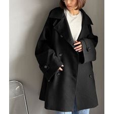 クラシカルエルフ(Classical Elf)の【2025AW新作】1枚あれば着回し自由自在。ケープ付きスタンドカラーミドル丈コート（ベルト付き）