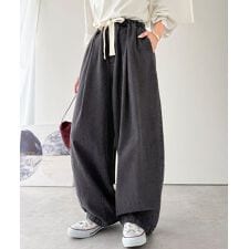 クラシカルエルフ(Classical Elf)の《JaVaジャバコラボ》365日、着回し無限！ウエストドロスト付きコクーンデニムイージーパンツ