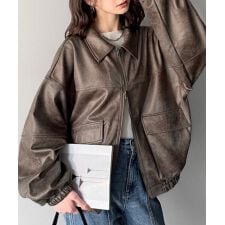 クラシカルエルフ(Classical Elf)の《JaVaジャバコラボ》背伸びなストリートMIX。ヴィンテージスウェード風ダブルジップブルゾン