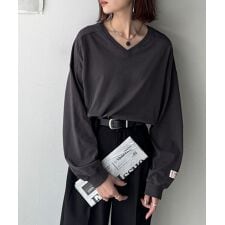 クラシカルエルフ(Classical Elf)の《JaVa ジャバコラボ》シンプルなのに、存在感。綿100％Vネック切り替えロンT（長袖）