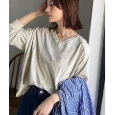 クラシカルエルフ(Classical Elf)の《JaVa ジャバコラボ》シンプルなのに、存在感。綿100％Vネック切り替えロンT（長袖）