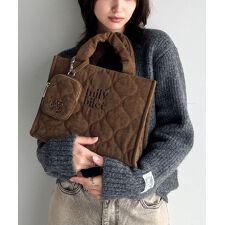 25AW新作【mily bilet】もちもち質感 スウェードライクキルティングショルダーバッグ