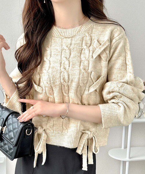 25AW新作【mily bilet】可愛い大人フェミニン。前後2WAYリボン使い