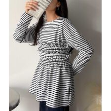 クラシカルエルフ(Classical Elf)の甘すぎない大人なフェミニン◎フリルビスチェベルトセットカットソートップス（長袖）