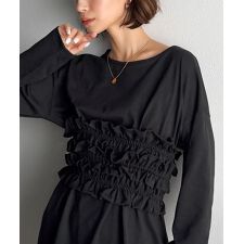 クラシカルエルフ(Classical Elf)の甘すぎない大人なフェミニン◎フリルビスチェベルトセットカットソートップス（長袖）