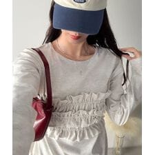 クラシカルエルフ(Classical Elf)の甘すぎない大人なフェミニン◎フリルビスチェベルトセットカットソートップス（長袖）