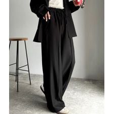 【2025AW新作】快適さと上品さ、欲張りパンツ。センターパイピングイージーパンツ【セットアップ可】