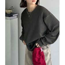 クラシカルエルフ(Classical Elf)のニュアンスカラーで垢抜けお洒落♪綿100％ガゼット付きワッフルロンT（長袖）