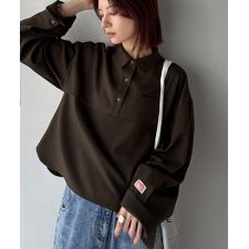 クラシカルエルフ(Classical Elf)の【25AW新作】《JaVaコラボ》抜け感◎スキッパー衿切り替えデザインワイドスリーブシャツ（長袖）