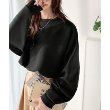 クラシカルエルフ(Classical Elf)の《JaVaジャバ コラボ》上品な抜け感と艶感◎ドルマンダンボール素材ビッグトレーナー（長袖）