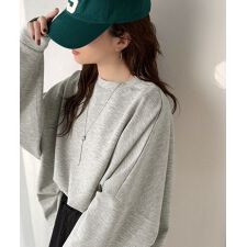 クラシカルエルフ(Classical Elf)の《JaVaジャバ コラボ》上品な抜け感と艶感◎ドルマンダンボール素材ビッグトレーナー（長袖）