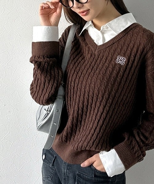 go slow caravan ウーパールーパー ジャカードニットセーター