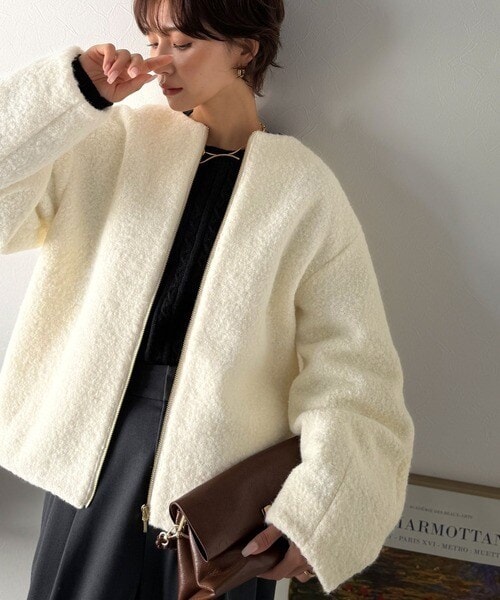 2024AW✨レリューム【COMATEX】ビッグヘリンボーンPコート　36 2024AW✨レリューム【COMATEX】ビッグヘリンボーンPコート 36