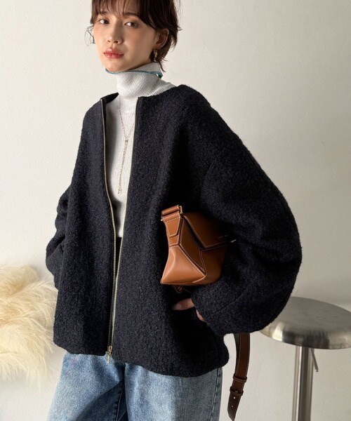 美品✨ジャーナルスタンダードレリューム Bellandi ウールメルトンPコート JOURNAL STANDARD relume（ジャーナルスタンダード レリューム