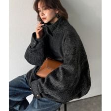 クラシカルエルフ(Classical Elf)の【Classical Evon】洗練された大人の魅力を惹き出す。シャギースタンド比翼デザインブルゾン