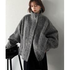 クラシカルエルフ(Classical Elf)の【Classical Evon】洗練された大人の魅力を惹き出す。シャギースタンド比翼デザインブルゾン