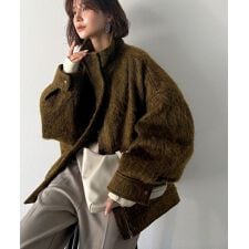 クラシカルエルフ(Classical Elf)の【Classical Evon】洗練された大人の魅力を惹き出す。シャギースタンド比翼デザインブルゾン