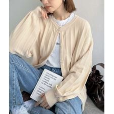 【2025AW新作】羽織るだけでサマになる、ゆるっと美シルエット。タック編みカーディガン（長袖）