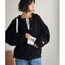 クラシカルエルフ(Classical Elf)の25AW新作《JaVaジャバコラボ》メンズライクなこなれ感を演出。メランジ襟付きカーディガン