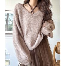 【2025AW新作】褒められワンピ♪マルチwayニット×チュールワンピースセット（セットアイテム）