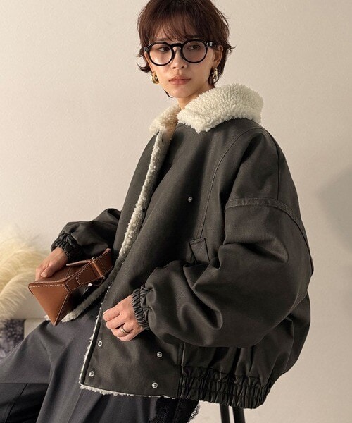 ファードッキングフェイクレザーブルゾン | フェンネル(FENNEL