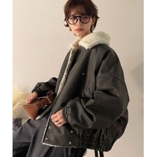 クラシカルエルフ(Classical Elf)の2025AW新作【Classical Evon】ヴィンテージ加工ライダースボアジャケット（ファー）