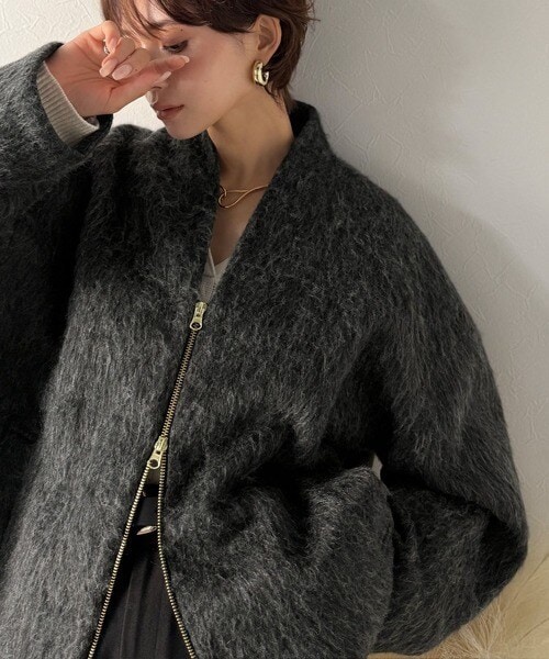 ノーカラーロングコート✨エウルキューブ 大きいサイズ】ノーカラーロングコート(ノーカラーコート