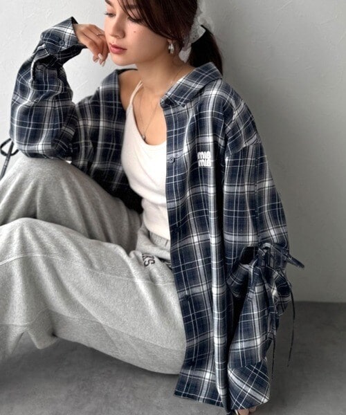 [�}���C]25AW�V��ymily bilet�z�A�����W���݁I2way�I�t�V�����`�F�b�N���݃V���c�i�����j/�N���V�J���G���t�iClassical Elf�j �l�C�r�[