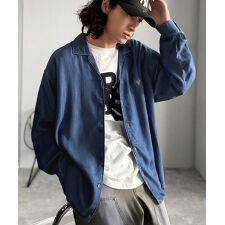 クラシカルエルフ(Classical Elf)の2025AW新作【Classical Origin】ルーズフィットオープンカラーデニムシャツ（長袖）